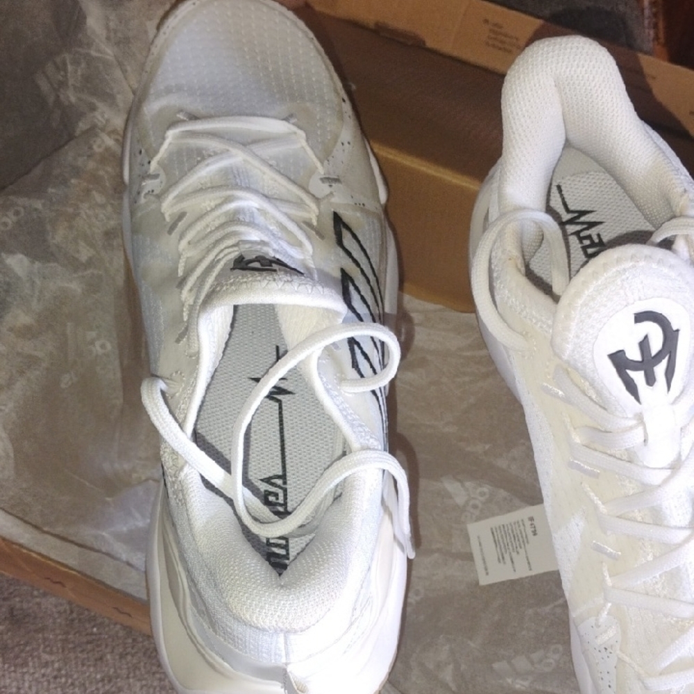 Adidas White and Black Athletic Shoes - Picture 4 of 6